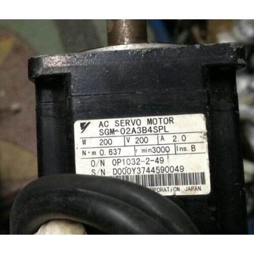 Servo motor SGM-02A3B4SPL , 90% appearance new ; 3 months warranty ; in stock, fast delivery