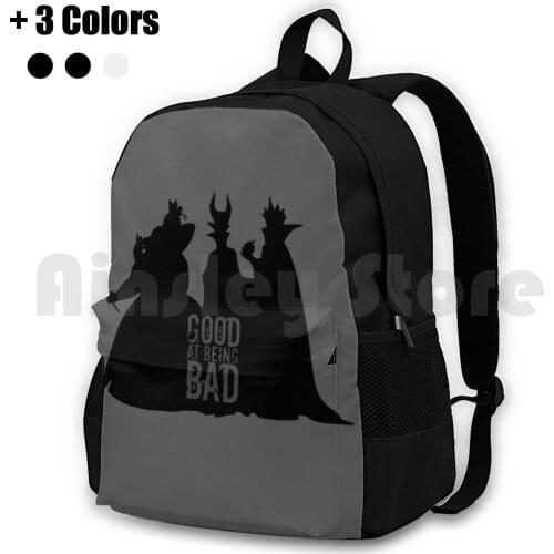 Being Bad Outdoor Hiking Backpack Waterproof Camping Travel Villains Villain Villains Bad Guys Queen Of Hearts Evil Queen Evil