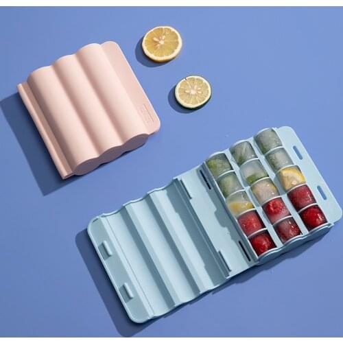 Wave Multi-Cell Silicone Ice Cream Mould Tray Spill-Proof Non-Leakage Ice Making Cube Mold Maker Food Grade Mold Kitchen Tools