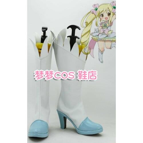 Japanese Anime Pretty Cure Precure Cure Echo Cosplay Shoes Long Boots Custom Made For Christmas Halloween