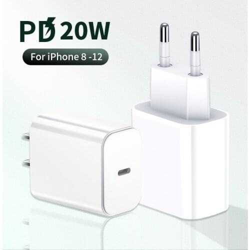 PD 20W Fast Charging USB C Charger for iPhone 12 Pro Max 11 12 Mini XR XS X 8 Plus PD Charger Adapter for iPad Pro Air 4 2020
