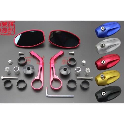 Motorcycle mirror Common 7/8" Bar End Rearview mirror CNC Aluminium For HONDA YAMAHA SUZUKI KAWASAKI models 5 colors