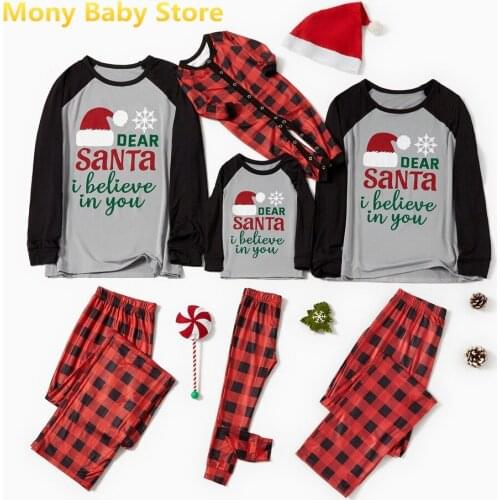 Winter Family Matching Christmas Homewear Pajamas Mother Father Kid Baby Similar Clothing Suit Family Look Cotton Toddler Romper