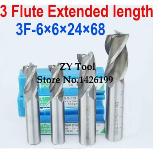 10pcs /set 6.0mm 3 Flute HSS & Extended Aluminium End Mill Cutter CNC Bit Milling Machinery tools Cutting tools.Lathe Tool