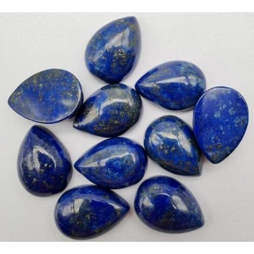 18x13MM Lapis Stone Bead Teardrop CAB GEM Jewelry Making (10 pcs/lot) H121