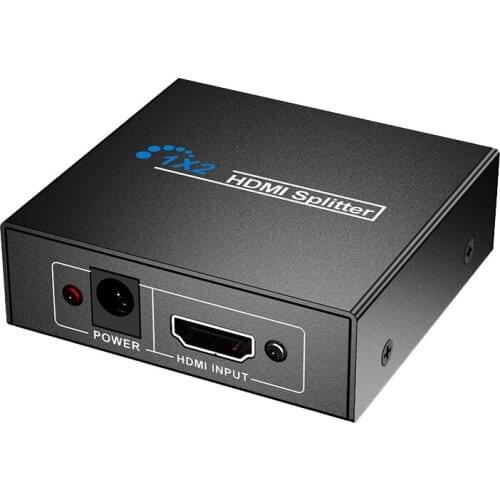 1X2 HDMI Splitter By 1 Port to 2 HDMI Display Duplicate/Mirror USB Powered Splitter (One Input to Two Outputs)