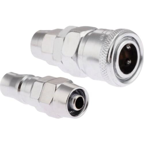 2Pcs Iron Pneumatic Fittings Quick Release Female Coupler & Male Bayonet Connector Fitting for 10*6.5mm Air Line Hose SP30 PP30