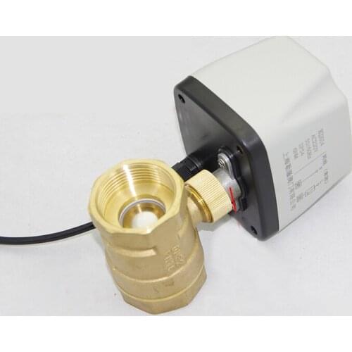 New type DN32 3 way ball valve 3 wires 2 control Electric Ball Valve, Brass Motorized Ball Valve 2 way Switch valves