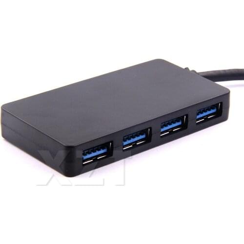 AT 1PCS 4-Port USB 3.0 Hub 5Gbps Portable Compact for PC Mac Laptop Notebook Desktop