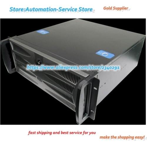 450MM Long 4U Black Industrial Cabinet Monitor Chassis DVR Service Box Slot 14 Slot Rear Window