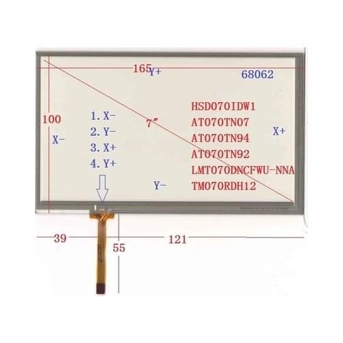 7 inch GPS QUNCHUANG-70S(100*164)-SY-068062 resistive touch screen