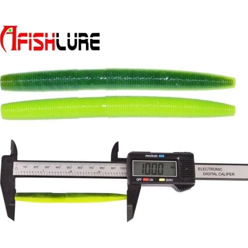 Afishlure Senkos Worms Wacky Neko Rig 10cm/6.5g 8pcs Pack Soft Grub Lures Worm Baits Trout Bass Fishing Soft Plastics 4"