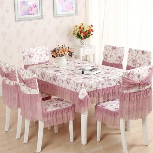 Home Decoration Chair Cover Coffee Table Dining Table Tablecloth Fashion Embroidery Lace Dining Chair Pad Non-slip Mat