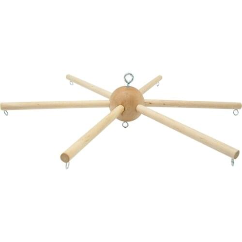 For Crib Home Decor Hat Infant Wooden Mobile Frame Studio Bedroom Toy Photography Props Crafts Easy Install Clothes Hanger Gifts