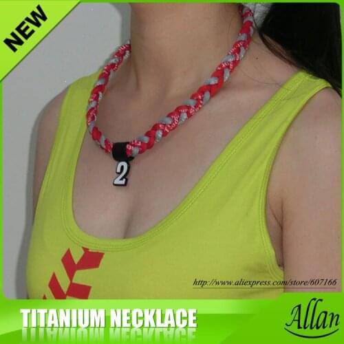 Custom sport healthy titanium necklace