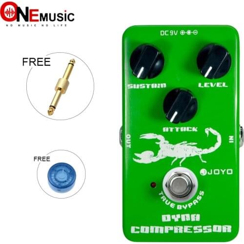 JOYO JF-10 Electric Bass Dynamic Compressor Effect Pedal True Bypass Ross Compressor with pedal connector and Mooer knob