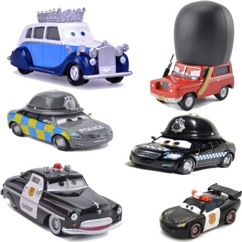 6 Piece Disney Pixar Cars 2 Limited Collection The Queen Of British Royal Defender Highgear Guard Car Model Toy Children Gift