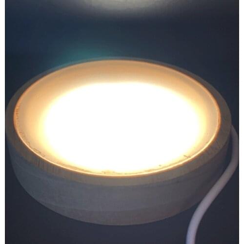 Set of 1 Wood Lamp Base Creative Solid Wood LED Luminous Handicraft Decoration Ornaments Crystal Ball Holder Night Light