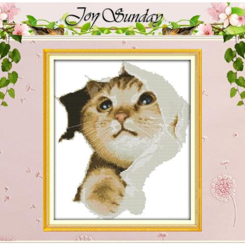 The Cute Cat Patterns Counted Cross Stitch 11CT 14CT Cross Stitch Sets Wholesale Chinese Cross-stitch Kits Embroidery Needlework