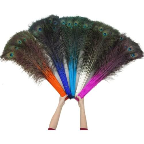 50 Pcs/Lot Natural Real Peacock Feathers For Crafts 80-90cm dress is with Home Hotel decor room vase Wedding decoration plumes