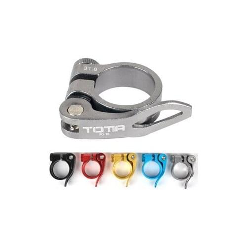Whole Sale 100pcs/lotTOTTA SQ-10 31.8 aluminum quick release seat post clamp quick release bicycle clamp 0.04Free Shipment