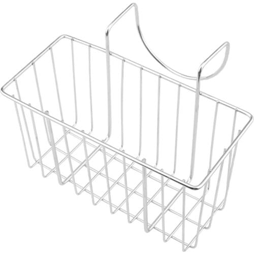 Sink Caddy Organizer Countertop Sponge Brush Soap Holder with Drain Pan Stainless Steel for Kitchen Barthroom