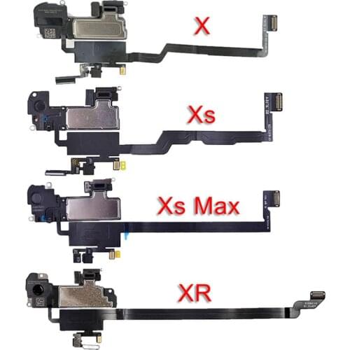 Original Ear Earpiece Proximity Light Sensor Flex For iPhone X Xs Max XR Headphone Sound Earphone Speaker Flex Cable Assembly