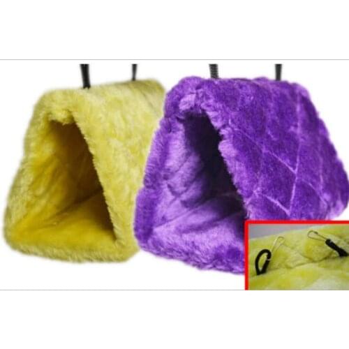 Plush Parrot Hammock Bird Hanging Cave Cage Snuggle Happy Hut Tent Bed Bunk Toy 3 Sizes D403