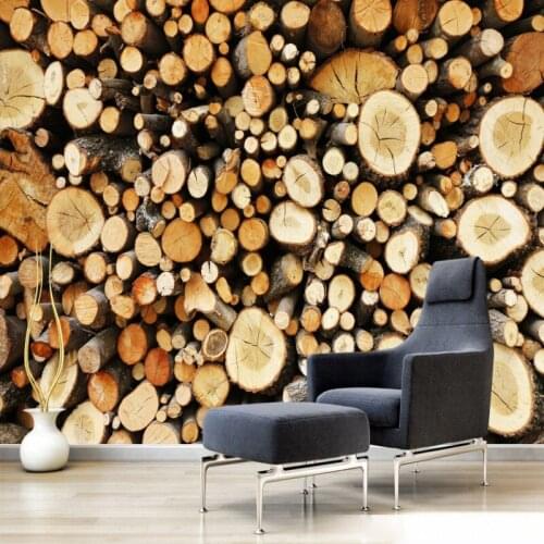 Custom mural Retro European Style Wood Timber Mural Background Wall custom decoration mural wallpaper