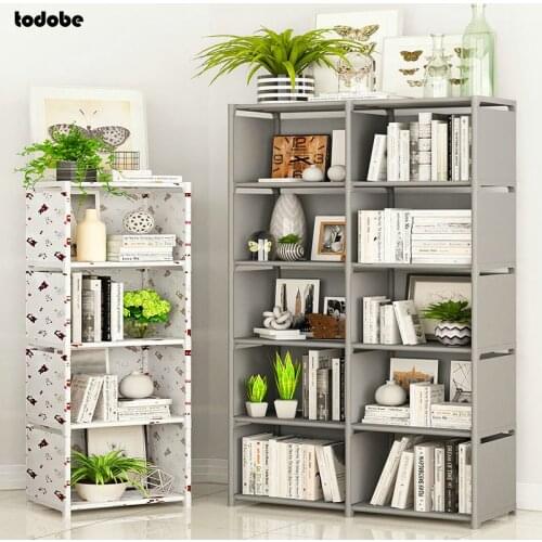 Simple Books ShelfEasy to Install Sundries Organizer Rack Space-saving Display Stand Holder Children Bookcase DIY Bookshelf