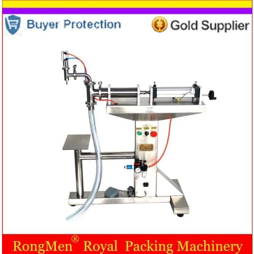 Liquid Filler Filling Machine With Standing Table Water Milk Detergent Chemical Juice Oil Eliquid Semi Auto Pneumatic Piston