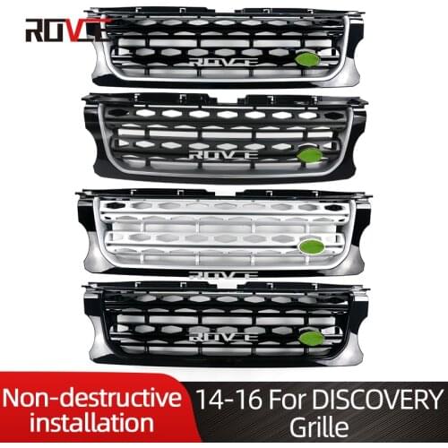 ROVCE Front Bumper Grille Grill For Land Rover Discovery 4 2014 2015 2016 L319 LR043292 LR051300 LR051299 LR024301