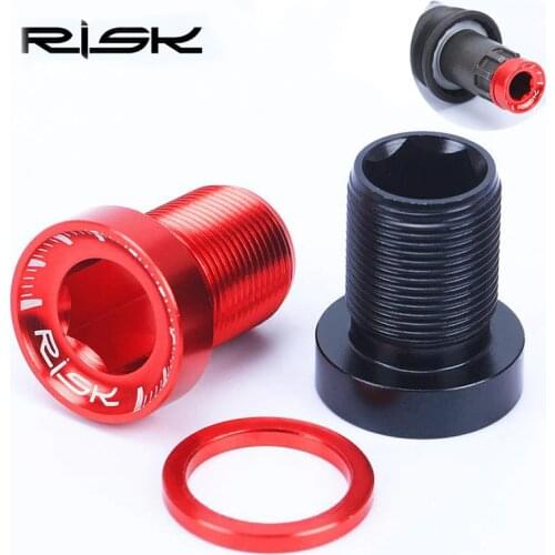 RISK 2PCS/Lot M15*19mm MTB Mountain Bike Bolts Aluminum CNC Bottom Bracket Waterproof Bicycle Crank Screws With Washer 2 Colors