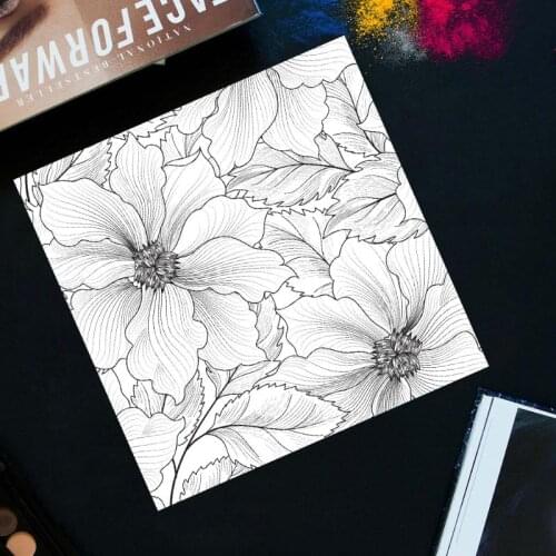 Flowers Background DIY Silicone Clear Stamp Seal Scrapbook Embossing Album Decor 1 Pc