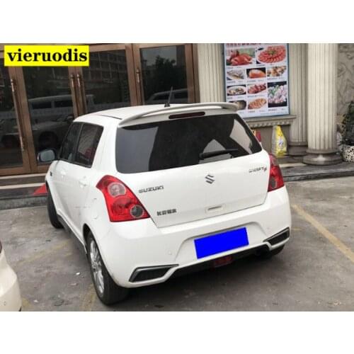For Suzuki Swift Spoiler 2006- 2015 High quality ABS material Automotive Rear wing Primer color rear spoiler for Suzuki Swift