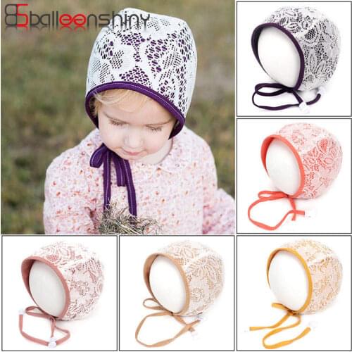 Balleenshiny Ins Creative Lace Court Hat Childrens Hat Autumn and Winter Cotton Ear Protection Princess Hat Baby Hats Girls