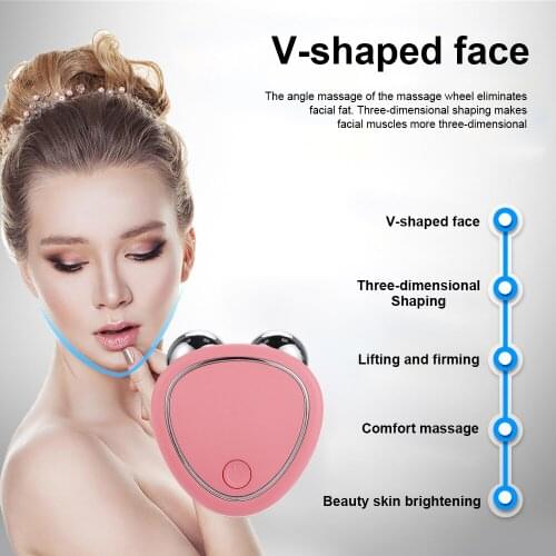 EMS Microcurrent Facial Slimming Massager Face Roller Anti Aging Skin Tightening Wrinkle Remover Beauty Instrument