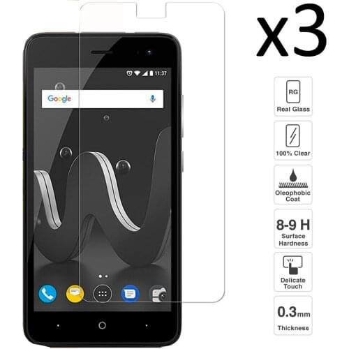 Wiko Jerry 2 Set 3 pieces tempered glass screen protector anti-scratch ultra thin easy to install