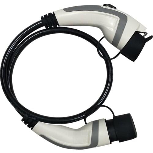 YKS-ESNES 32A EV Plug 1 phase Type 1 to Type 2 with 1M Black extension cable