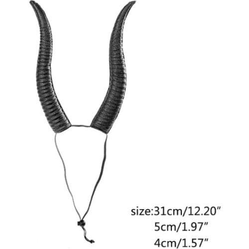 Y1QD Women Sheep Horn Headdress Adjustable Headbands for Halloween Party Christmas Creative Carnival Hair Accessories