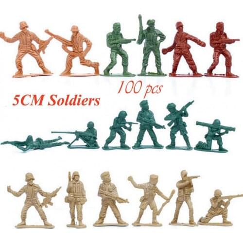 100pcs Military Plastic Toy Soldiers 5cm Figures more Poses model train 1/35 scale NEW railway modeling model building kit