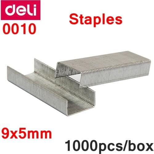1000PCS/BOX Deli 0010 Universal staples 10# staples 9x5mm staples capacity bind 12 pages 70g papers