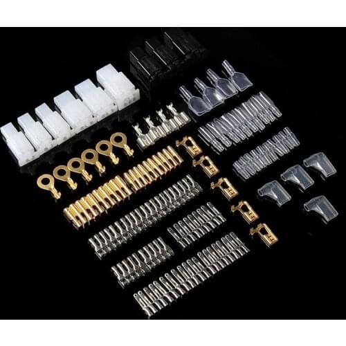 144Pcs Assorted Motorcycle Bullet Ring Connectors Male Female Wire Connector Automotive Harness Auto Terminal Repair Tool Kit