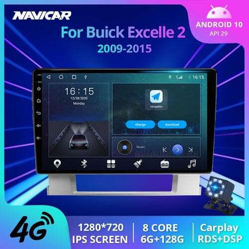 2Din Android10.0 Car Radio For Buick Excelle 2 2009-2015 GPS Navigation Stereo Receiver Car Multimedia Player DSP Auto Radio IGO