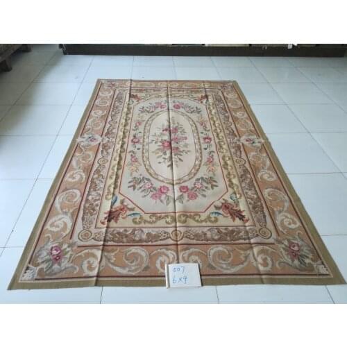 Free shipping 8'X10' French Aubusson weave rugs handmade aubusson carpets woolen rugs