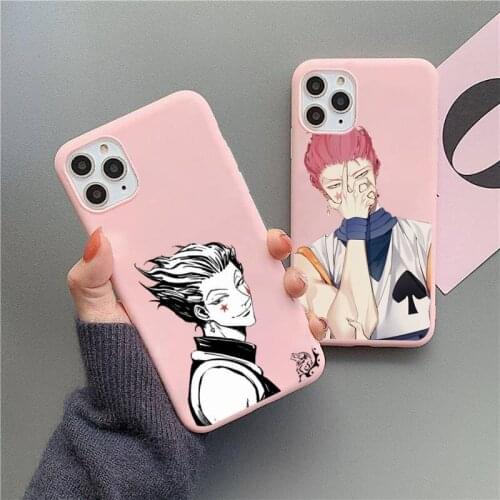 Anime Hunter X hunter Phone Case Candy Color for iPhone 6 6S 7 8 11 12 XS X SE 2020 XR mini pro Plus MAX mobile bags