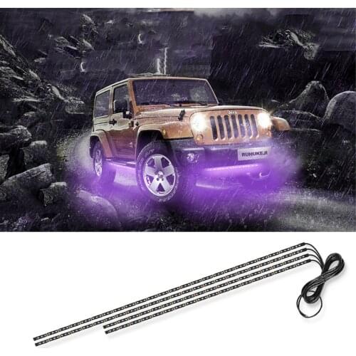 RGB LED Strips Under Car Underglow Underbody Music Control Neon Lights Multi Color Rgb Led Light Music Control Car Led Light Bar