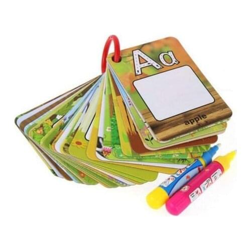 Chidren Early Education Cognitive Cards,Reusable Water Reveal Word Card