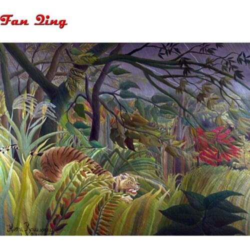 DIY 5D Full Diamond Painting Cross Stitch Painting tiger Diamond Embroidery Needlework Patterns Rhinestone kits