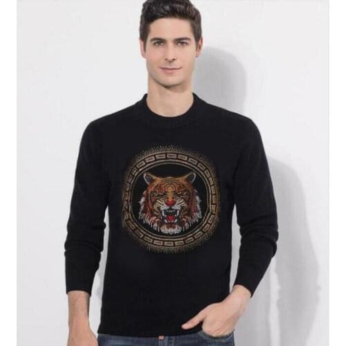 Designer Rhinestone design sweater Hip HopTee New Fashion Men'clothes